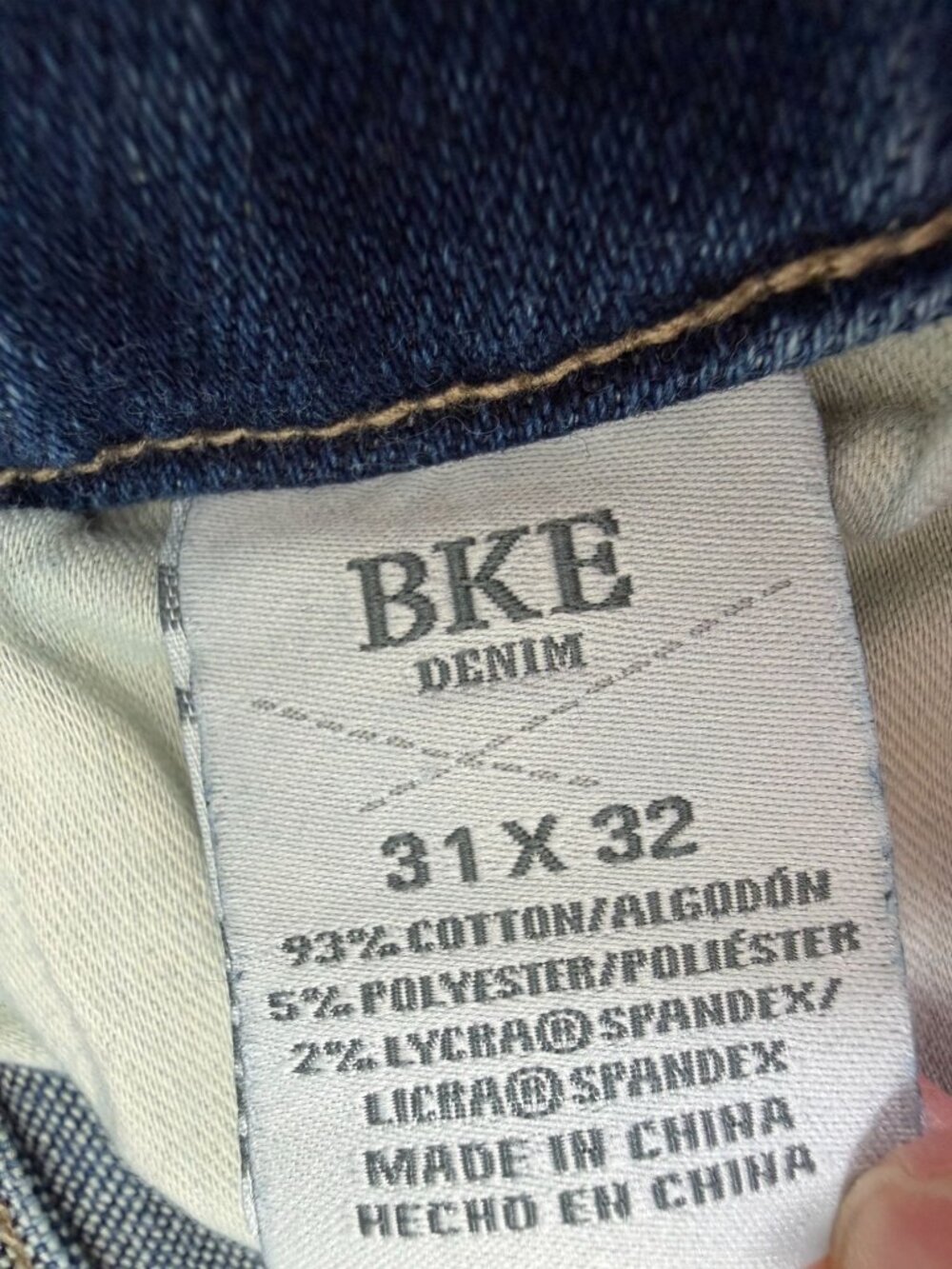 BKE Parker Jeans Women's 31X32 High Rise Straight Fit Stretch Denim Y2K Buckle - Picture 5 of 14